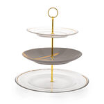 Gold Figure 3 Tier Cake Plate image number 0