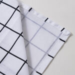 Alberto 100% Cotton Kitchen Set Of 4Pcs, Black Stripes image number 5