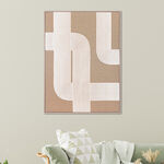 Homez geometric design canvas art in wooden frame 90* 120*4.5cm image number 0