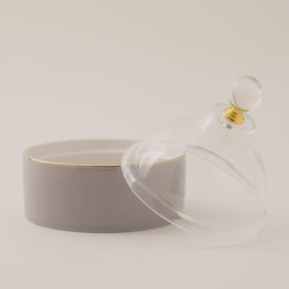 Dallaty porcelain date bowl 12.7cm, grey