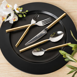 La Mesa gold stainless steel cutlery set 20 pc