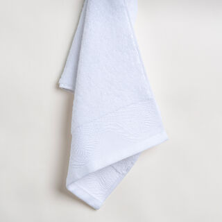100% cotton, embroidered hand towel, white 30*50 cm