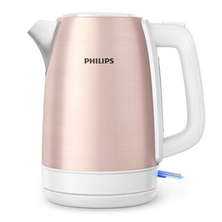 Philips Daily Metal Kettle, 2200W, 1.7L, Rosegold and White