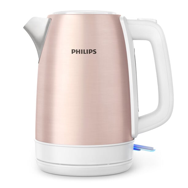 Philips Daily Metal Kettle, 2200W, 1.7L, Rosegold and White image number 0