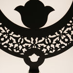هومز ديكور رمضاني معدني بتصميم هلال ونجمة، أسود 66*20*20سم image number 1