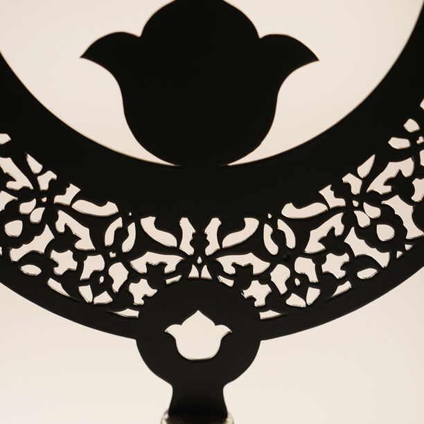 هومز ديكور رمضاني معدني بتصميم هلال ونجمة، أسود 66*20*20سم image number 1