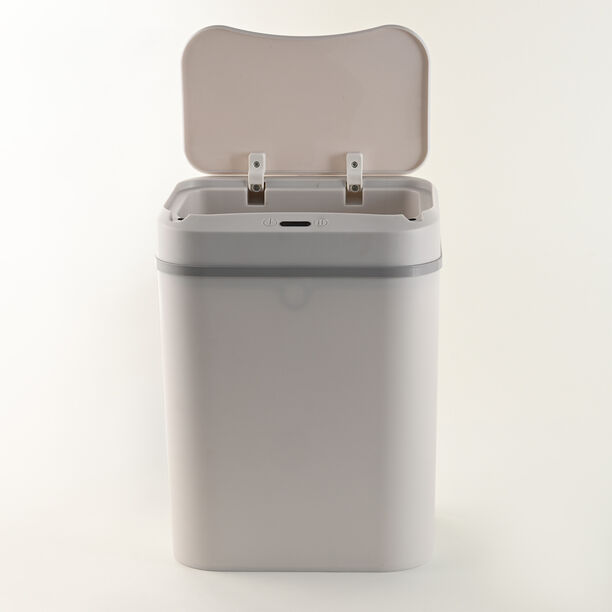 Homez 12L White Square Smart Sensor Trash Can image number 1