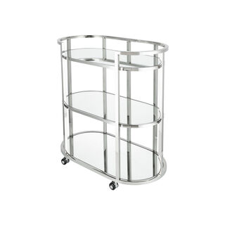Trolley Ssteel Silver 3 Tier 75.5*43*90 cm