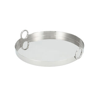 Dallaty round serving tray plain nickel 36*36*6.5 cm
