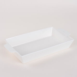 La Mesa Oven/Serving Rectangle Plate With Bamboo