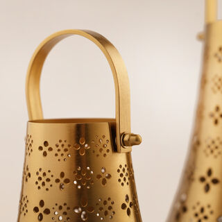 Lucerna Ramadan Lanterns Stainless Steel, Gold 14.5*14.5*27Cm