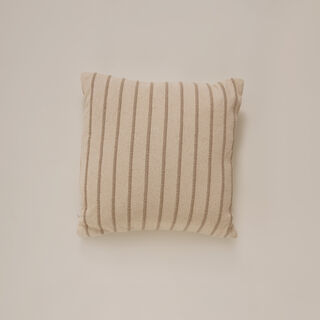 Shaggy cotton striped pillow in multicolor 45*45cm
