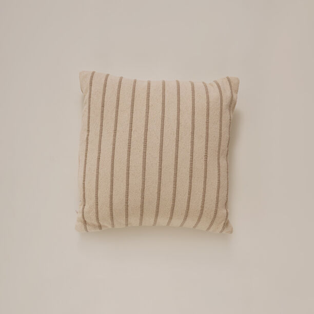 Shaggy cotton striped pillow in multicolor 45*45cm image number 0