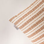 Boutique Blanche printed and matt highlighted cotton cushion, brown image number 2