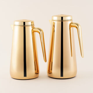 Dallaty Set of 2 Steel Thermos gold, 1.0L and 1.3L