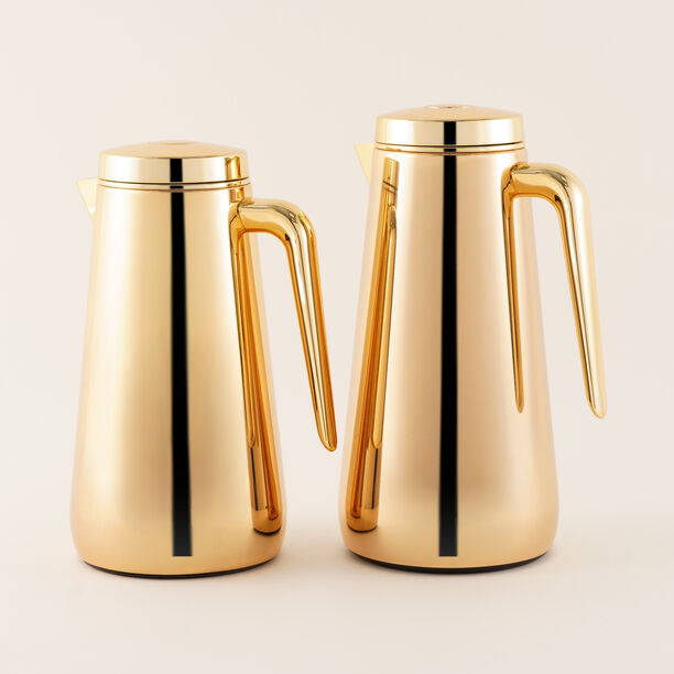 Dallaty Set of 2 Steel Thermos gold, 1.0L and 1.3L image number 0