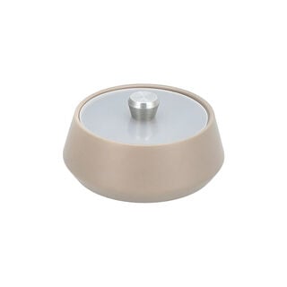 Dallaty beige porcelain date bowl with lid 15.5*15.5*10 cm