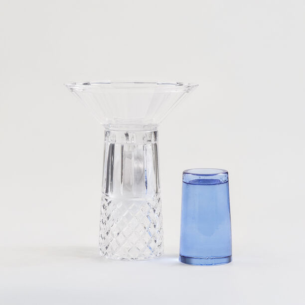 هومز مبخرة عود دايموند زجاج 16*16*30سم، أزرق image number 3