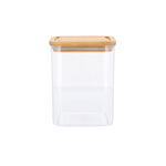 سلة تخزين بغطاء من الخيزران image number 0