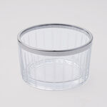 Dallaty Glass Serving Bowl With Silver Rim, 4 Pieces image number 1