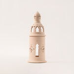 هومز حامل شموع سيراميك وردي 13.5*13.5*35.2 سم image number 0