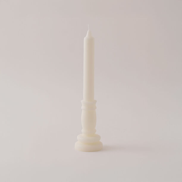 Homez soya wax tower candle, white white 30cm image number 1