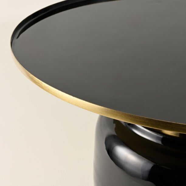 هومز طاولة جانبية معدنية باللون الأسود، 60*60*47سم image number 1