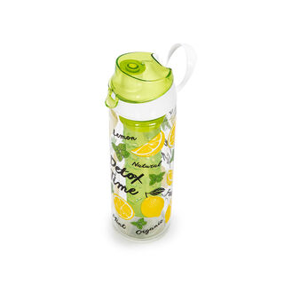 Herevin Plastic Sports Bottle With Infuser V:0.75L Lemon Detox Design
