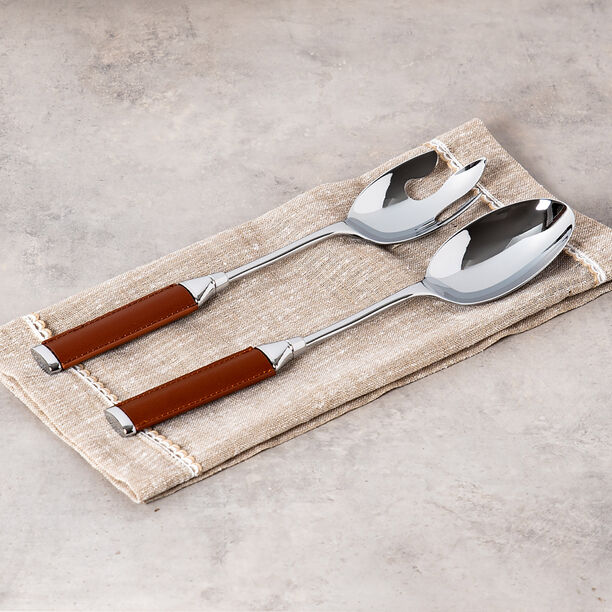 Buy Cadiz Chrome Plated Salad Servers Pronged Fork And Spoon Online Nice