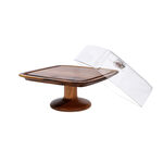 Billi Acacia Wood Cake Dome With Stand L: 29.5O * 29.50Cm* 21Cm image number 3