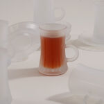 Dallaty 12pcs glass tea set, white image number 6