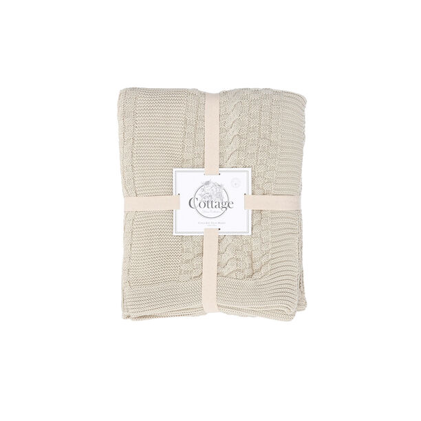  100% Cotton Knitted Throw image number 1