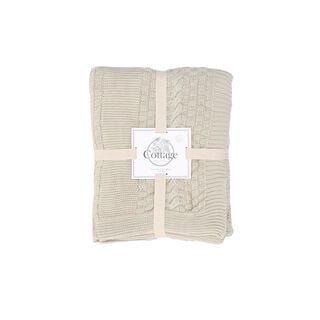  100% Cotton Knitted Throw