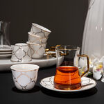 18 Pcs Porcelain Arabic Tea And Coffee Set image number 0