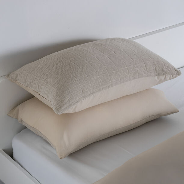 بوتيك بلانش طقم لحاف قطني جاكارد 3 قطع مقاس توين 260*240 سم، بيج image number 5
