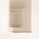 Homez Creamy ceramic candle holder 14*10*21.5 cm image number 2