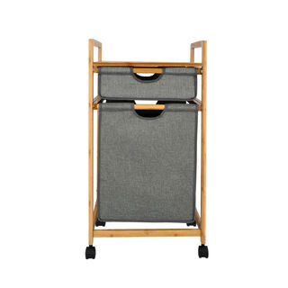 Bamboo storage basket cart 48*32*110 cm