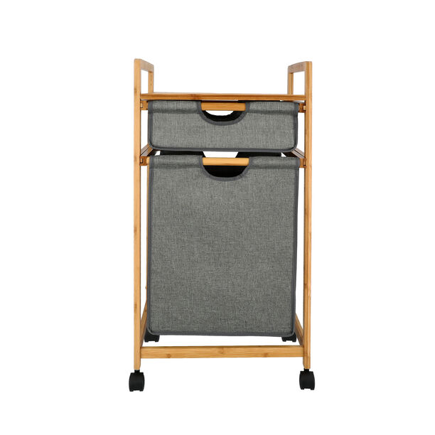 Bamboo storage basket cart 48*32*110 cm image number 0