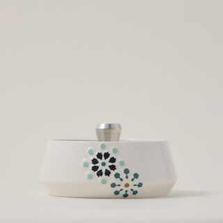 Dallaty white porcelain date bowl with lid 15.5*15.5*10 cm