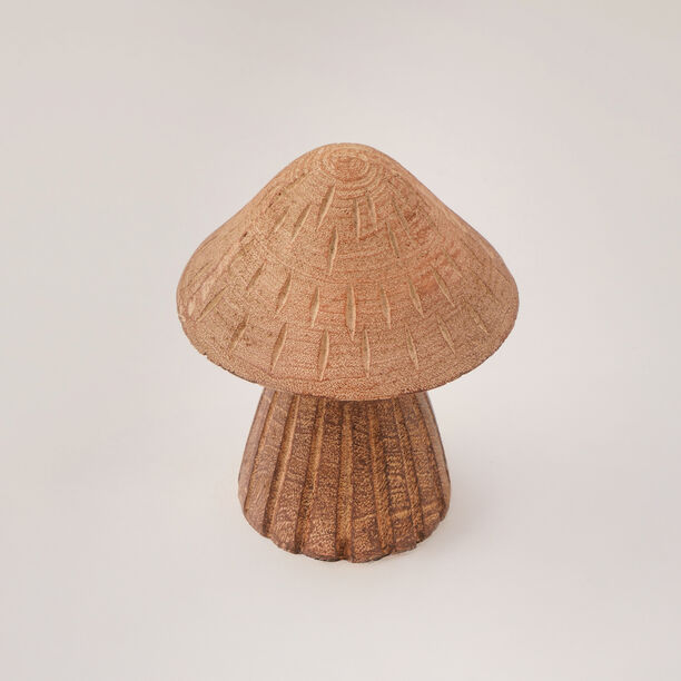 Homez decoration mushroom figurine resin wood grain image number 1