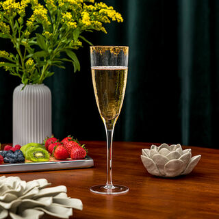 Painted Stemglass With Gold On Top 4 Pcs