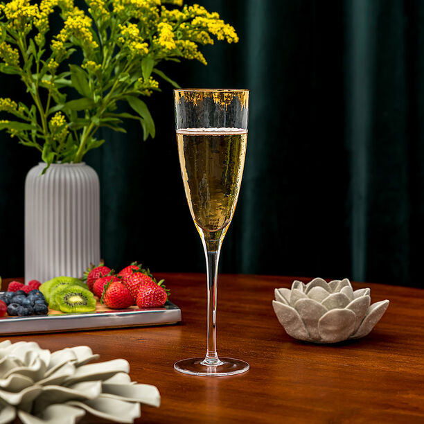 Painted Stemglass With Gold On Top 4 Pcs image number 6