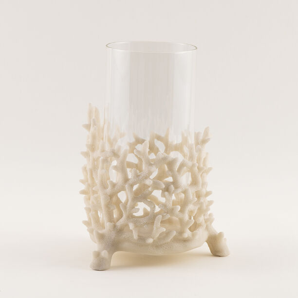 Homez resin baley candle holder 20*18.5*28cm, beige image number 0