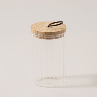 Alberto 4Pcs Glass Canister Set With Wooden Base