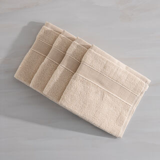 بوتيك بلانش طقم مناشف وجه كلاود زيرو تويست قطن رمادي فاتح، 4 قطع