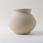 Homez Clay Stone Vase 29*29*25Cm, Offwhite image number 0