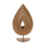 Candle Holder Metal And Glass Gold image number 0