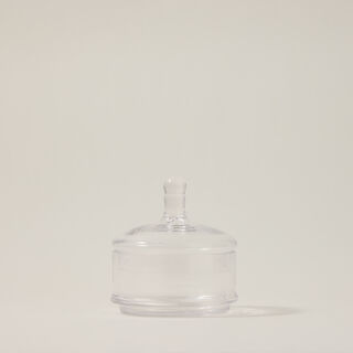 Alberto transparent glass candy jar with lid 12*13 cm