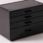 هومز منظم مستحضرات تجميل بلاستيك، أسود 23.6*15.3*17.1 سم image number 2