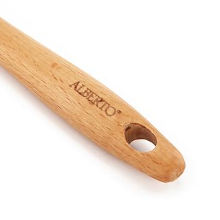 Alberto Silicone Scraper With Wooden Handle Pink Color